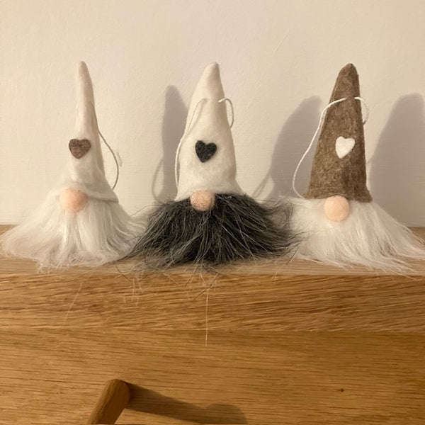 The Heart Hat Gonks are fabulous Christmas tree decorations