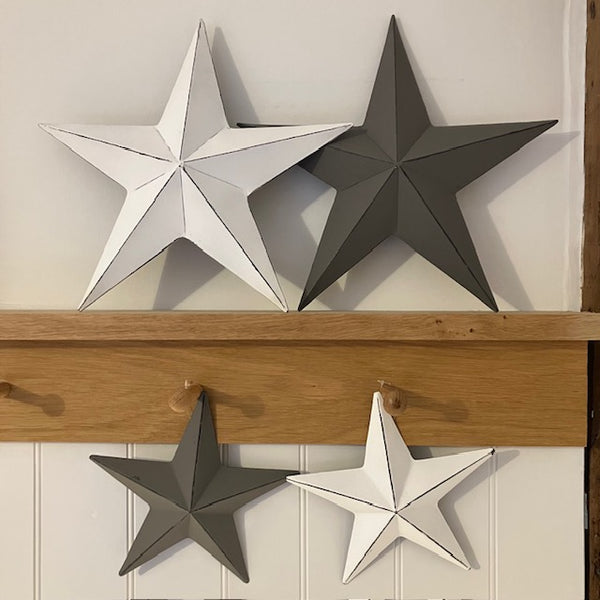 Metal Barn Star Grey (Smallest) is part of our Barn Star range, that are believed to bring luck and good fortune to those that hang them in their home