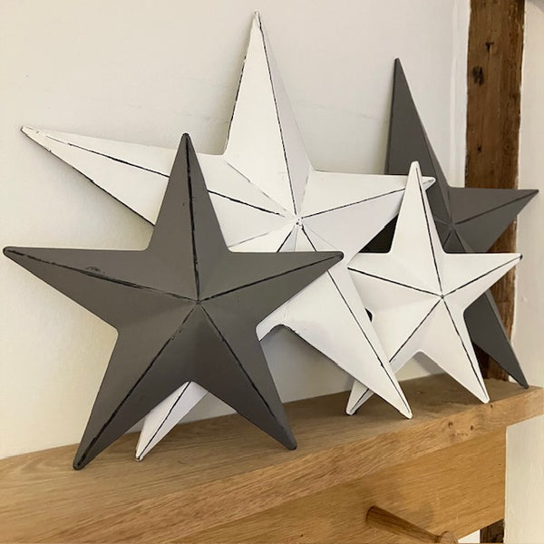 Metal Barn Star White (Medium) is part of our Barn Star range, that are believed to bring luck and good fortune to those that hang them in their home