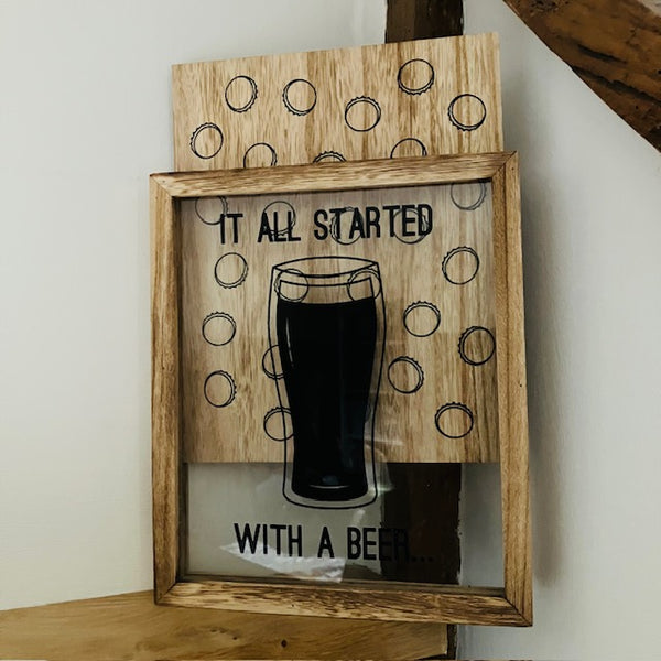 The Beer Cap Collection Box is a fabulous unique gift for any beer loving friends or family