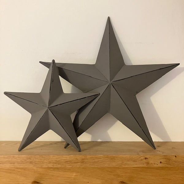 Metal Barn Star Grey (Smallest) is part of our Barn Star range, that are believed to bring luck and good fortune to those that hang them in their home
