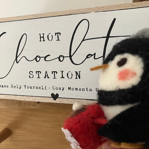 The Hot Chocolate Station Cosy Crate is a handy storage box for hot cocoa essentials
