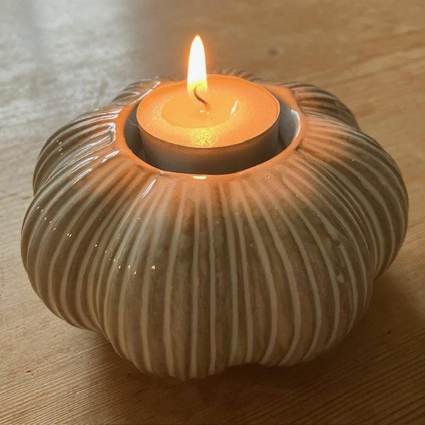 Fabulous fall inspired pumpkin t-light holder