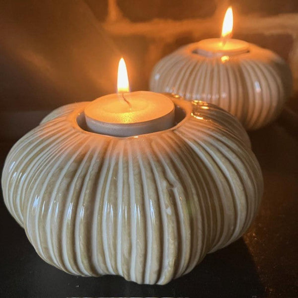 Fabulous fall inspired pumpkin t-light holder