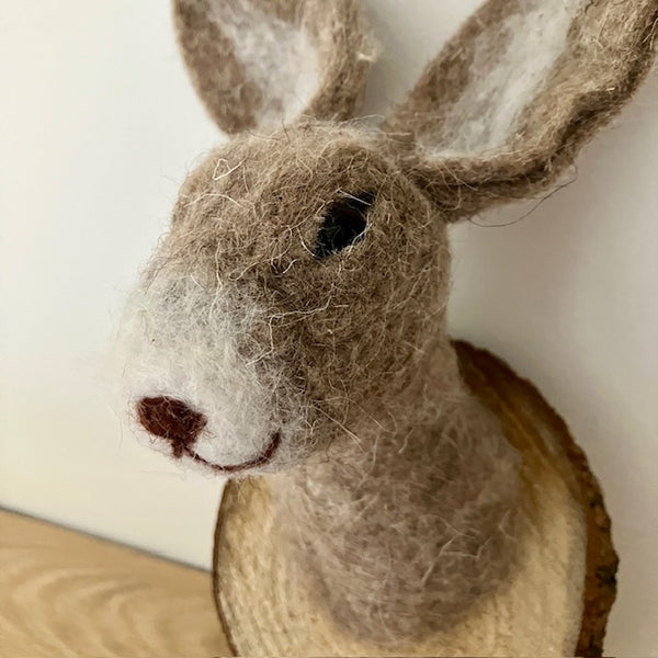 The Felt 'Rae Rabbit' Hook is a fabulously fun and cosy home decor accessory