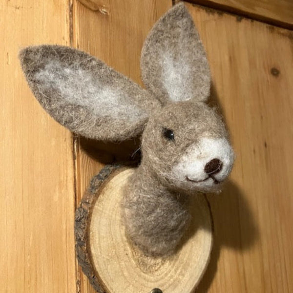 The Felt 'Rae Rabbit' Hook is a fabulously fun and cosy home decor accessory
