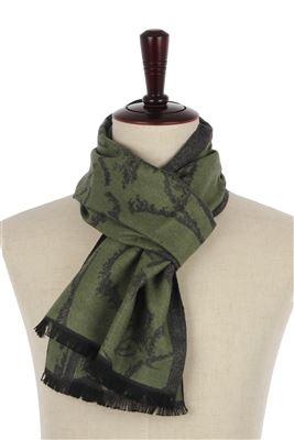 Botanic Scarf Green & Grey