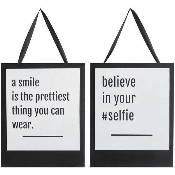The Inspirational Quote Polaroid Signs are uplifting modern quotes for your cosy home