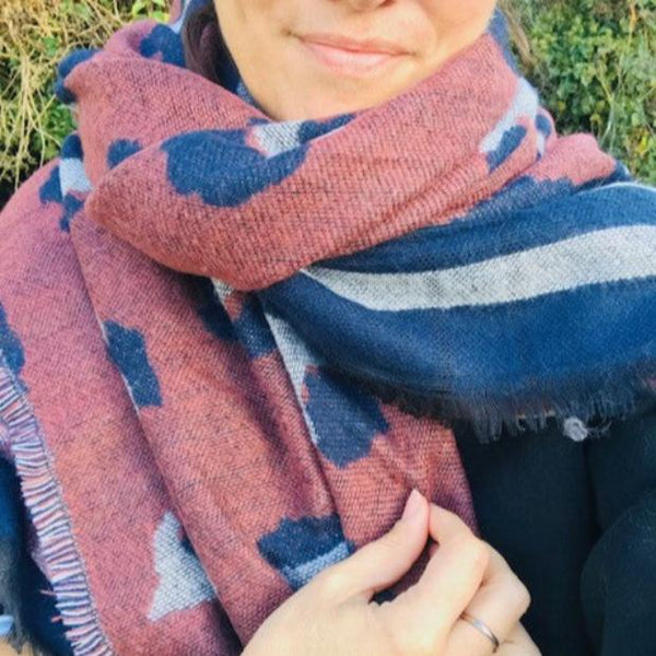 The Wangari Scarf Brown is the perfect statement blanket scarf that will keep you super cosy and warm
