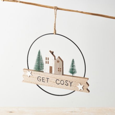 'Get Cosy' Hanging Sign