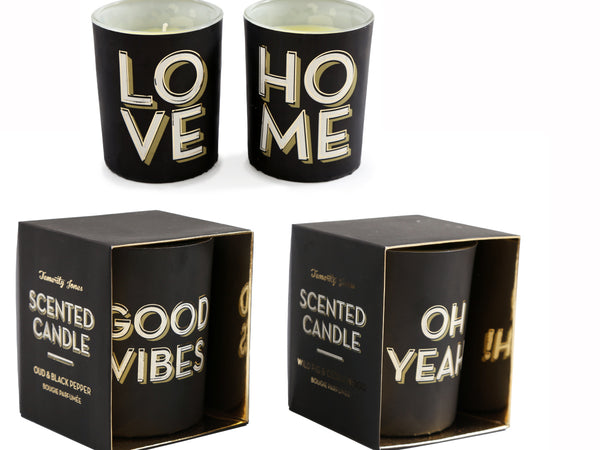 'Home' Scented Candle - Oud & Black Pepper