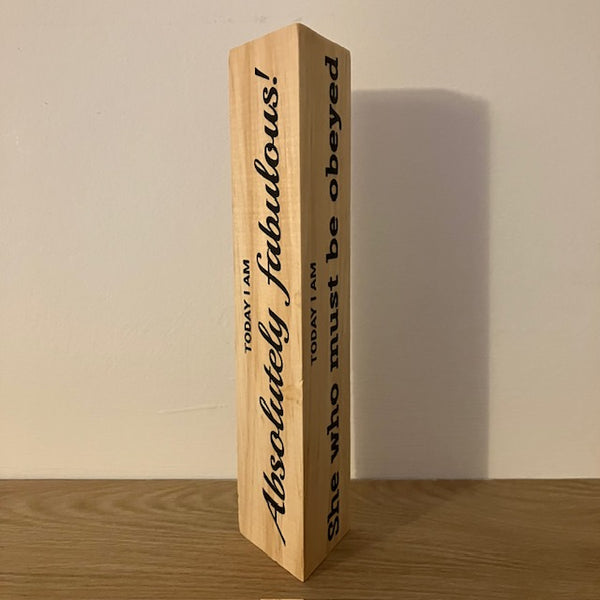 The Multi Message Toblerone - Absolutely Fabulous is a fun gift or home decoration