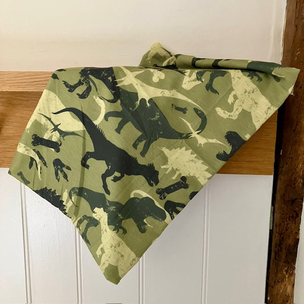 Abella Snood Dinosaurs Green makes an ideal gift for dinosaur fans