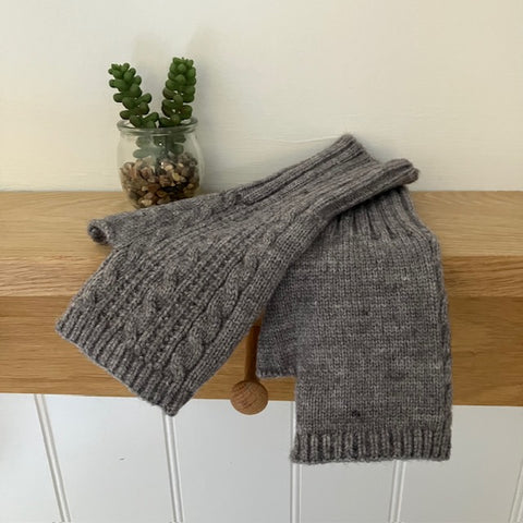 The Agnes Knitted Wrist Warmer Gloves Grey are a super stylish and cosy accessory if you want all your fingers free, but still have lovely warm hands