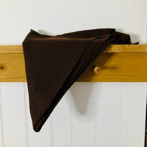 The Aida Scarf Brown is a dark brown colourway