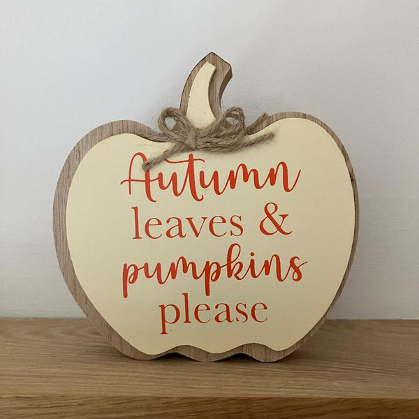 The Autumn Leaves Block Sign is ideal if you are looking at adding some Autumn inspired details to your cosy home this fall