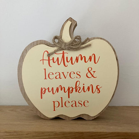 The Autumn Leaves Block Sign is ideal if you are looking at adding some Autumn inspired details to your cosy home this fall