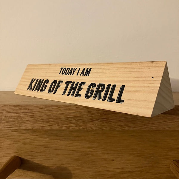 The Multi Message Toblerone - King of the Grill is a fun gift or home decoration