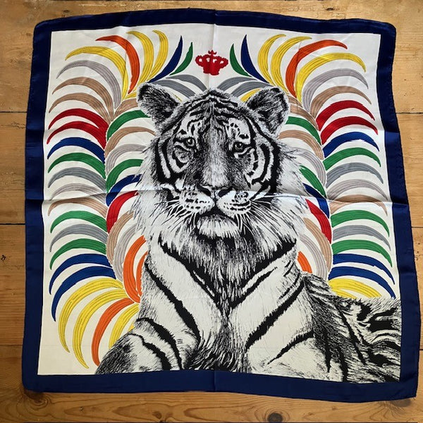 The Babar Scarf Blue is ideal for adding a pop of colour and pattern to your outfit