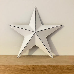 Metal Barn Star White (Smallest) is part of our Barn Star range, that are believed to bring luck and good fortune to those that hang them in their home