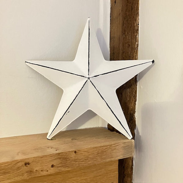 Metal Barn Star White (Smallest) is part of our Barn Star range, that are believed to bring luck and good fortune to those that hang them in their home