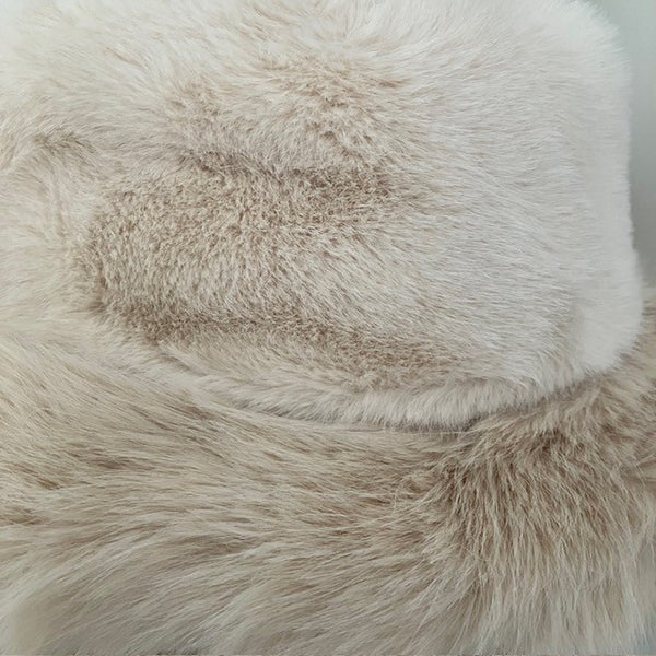 The Bianca Hat Cream is a stunning on trend faux fur bucket hat