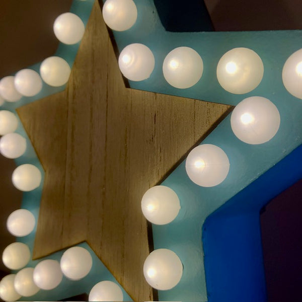 The Blue Star Light has Warm White light