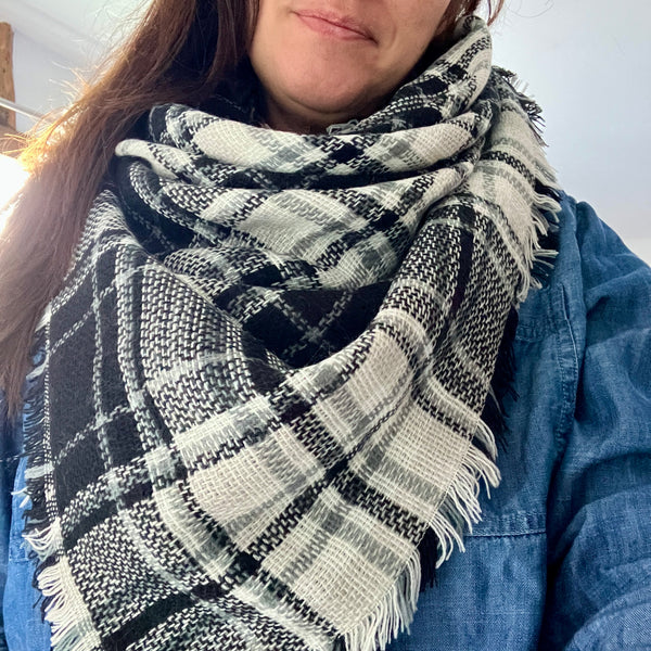 The Bonnie Scarf is a fabulous tartan blanket scarf