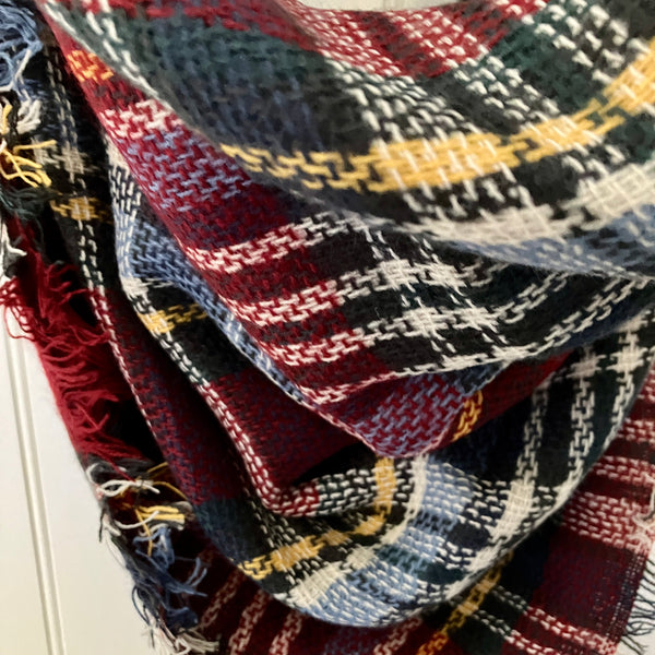 The Bonnie Scarf is a gorgeous tartan pattern