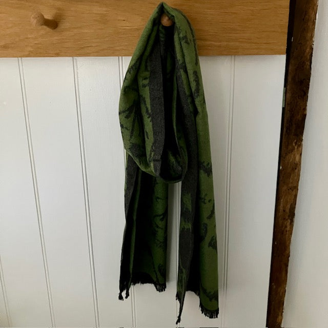 The Botanic Scarf in Green & Grey is the perfect accessory for the modern man, effortlessly stylish and wonderfully warm