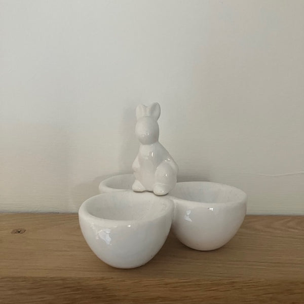 The Bunny Bowl is a cosy table or shelf decoration, ideal for holding eggs, sweets and nibbles