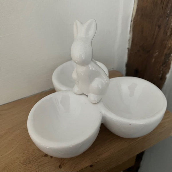 The Bunny Bowl is a cosy table or shelf decoration, ideal for holding eggs, sweets and nibbles