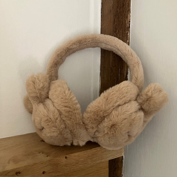 The Sleepy Bunny Earmuffs Caramel are a super cosy & adorable accessory for little ones this Winter