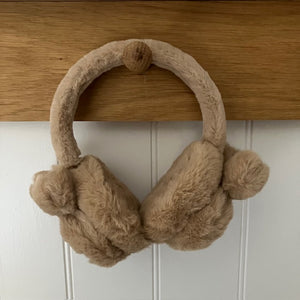 The Sleepy Bunny Earmuffs Caramel are a super cosy & adorable accessory for little ones this Winter