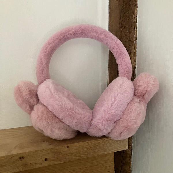 The Sleepy Bunny Earmuffs Pink are a super cosy & adorable accessory for little ones this Winter