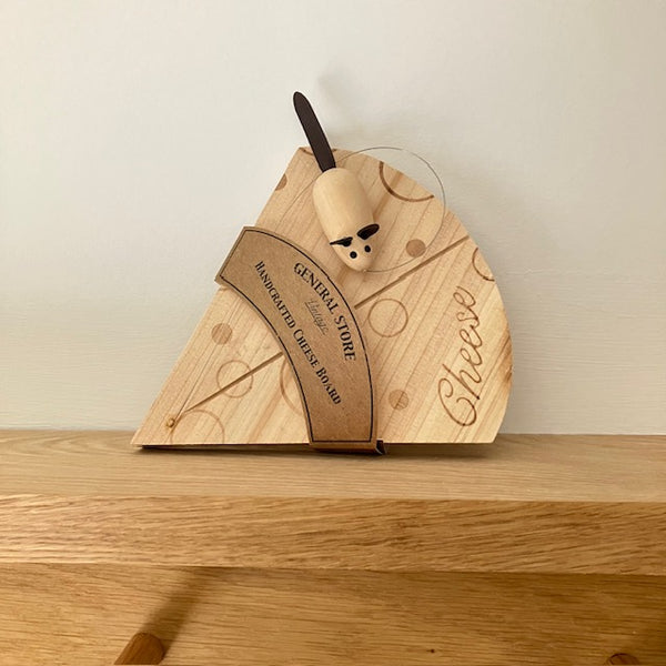 The adorable Little Cheese Board with Mouse and a wire cutter is ideal for those cosy night in snacks