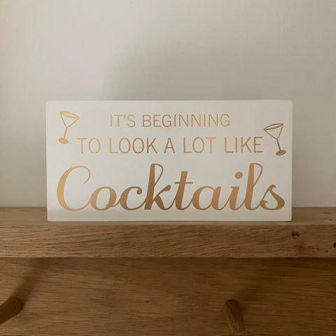 It's Beginning to Look A Lot Like Christmas fun block sign decoration, fab gift or festive home decor