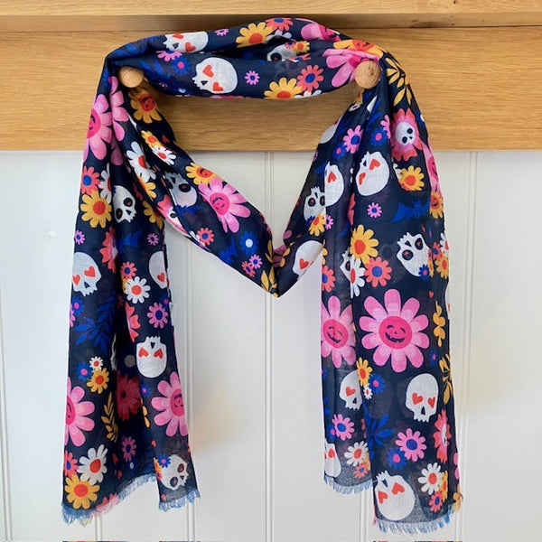 The Coco Scarf is the ideal accessory for Halloween or Day of the Dead celebrations