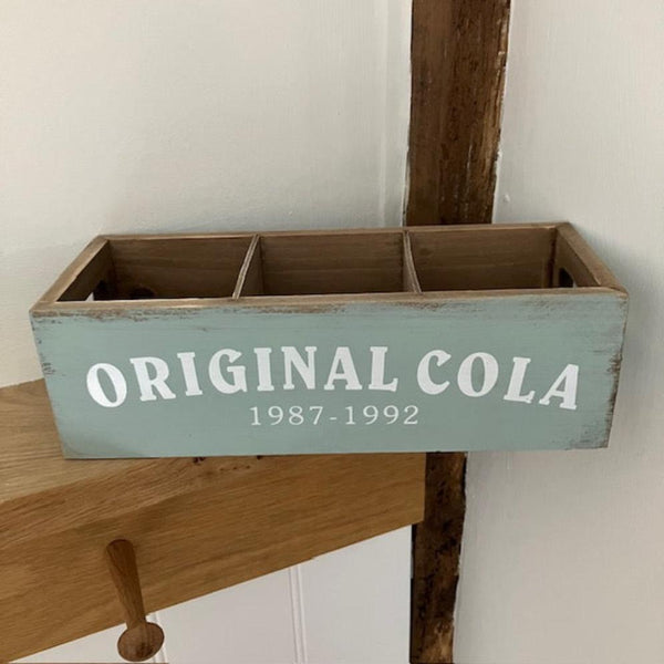 The Original Cola Wooden Crate is a handy shabby chic storage box or cosy movie night essential