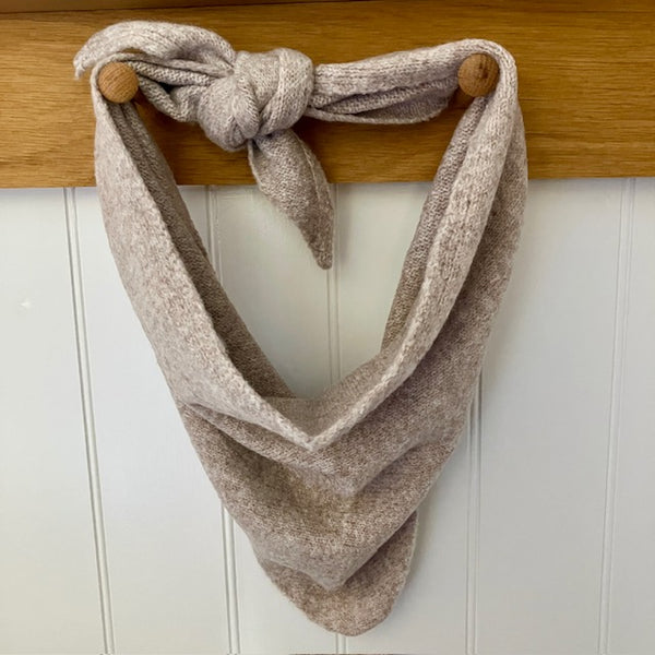 The Cosette Scarf Ecru in this fabulous on-trend triangular shape is the must have accessory this winter