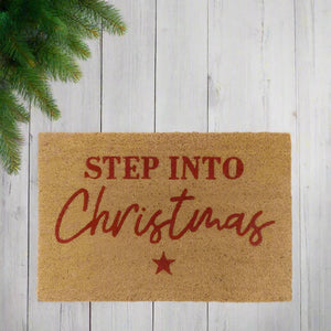 The Cosy Doormat 'Step Into Christmas' will add a warm welcome to your home this festive season