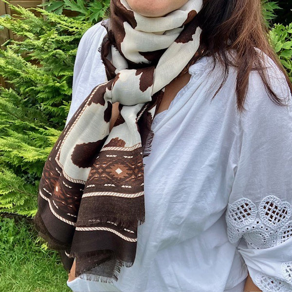 Large and light weight scarf that is ideal for all year round