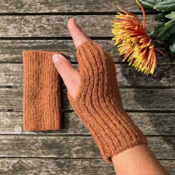 The Enid Fingerless Gloves are super neat and ideal if you want all your fingers free, but still have lovely warm hands