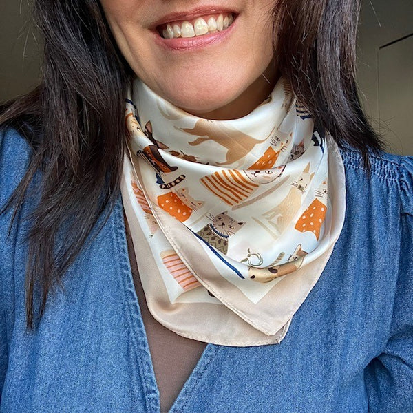 The Faeleen Scarf add pretty detail to the neck line and can be worn in so many ways