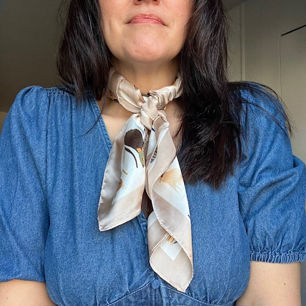 The Faeleen Scarf can be worn in so many stylish ways to add colour and pattern to your outfit