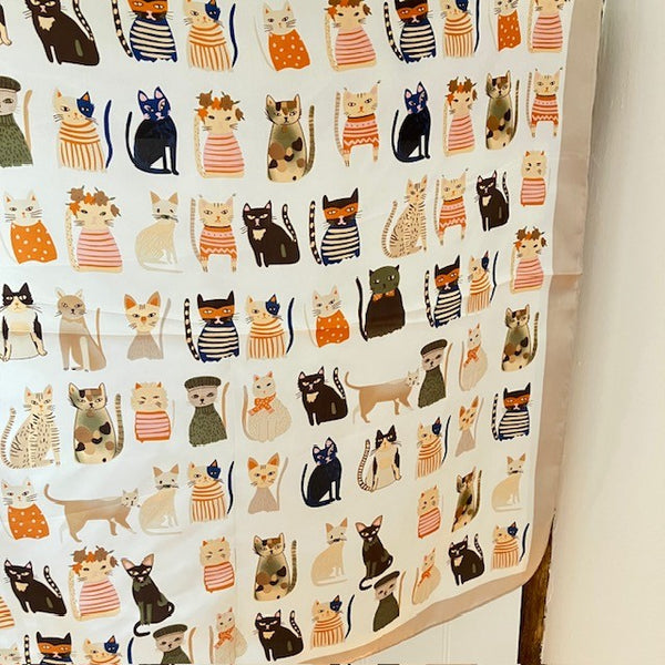 The Faeleen Scarf is made from polyester and has a silk feel.