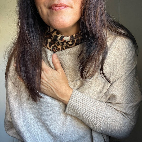 The Floella Poncho is the perfect multitasking cosy accessory