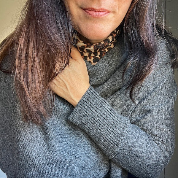 The Floella Poncho is a gorgeous soft material that is roomy and one size