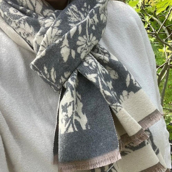 The Flora Scarf is super stylish luxuriously soft with a pretty floral pattern