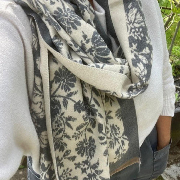 The Flora Scarf is super stylish luxuriously soft with a pretty floral pattern